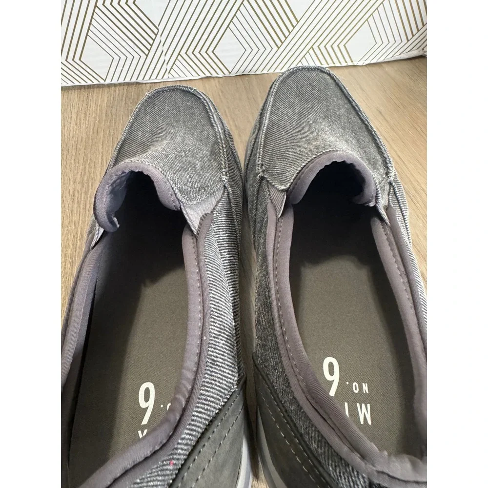 MIX NO 6 Mens Casual Slip On Denim‎ Loafer Shoes Charcoal Gray Size 12